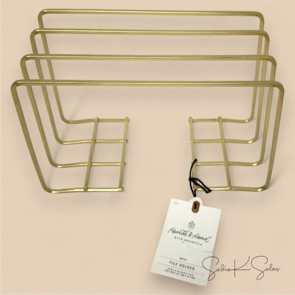 Metal File Holder Gold – Hearth & Hand Magnolia -  Target 2017 NWT - Picture 6 of 6